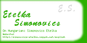 etelka simonovics business card